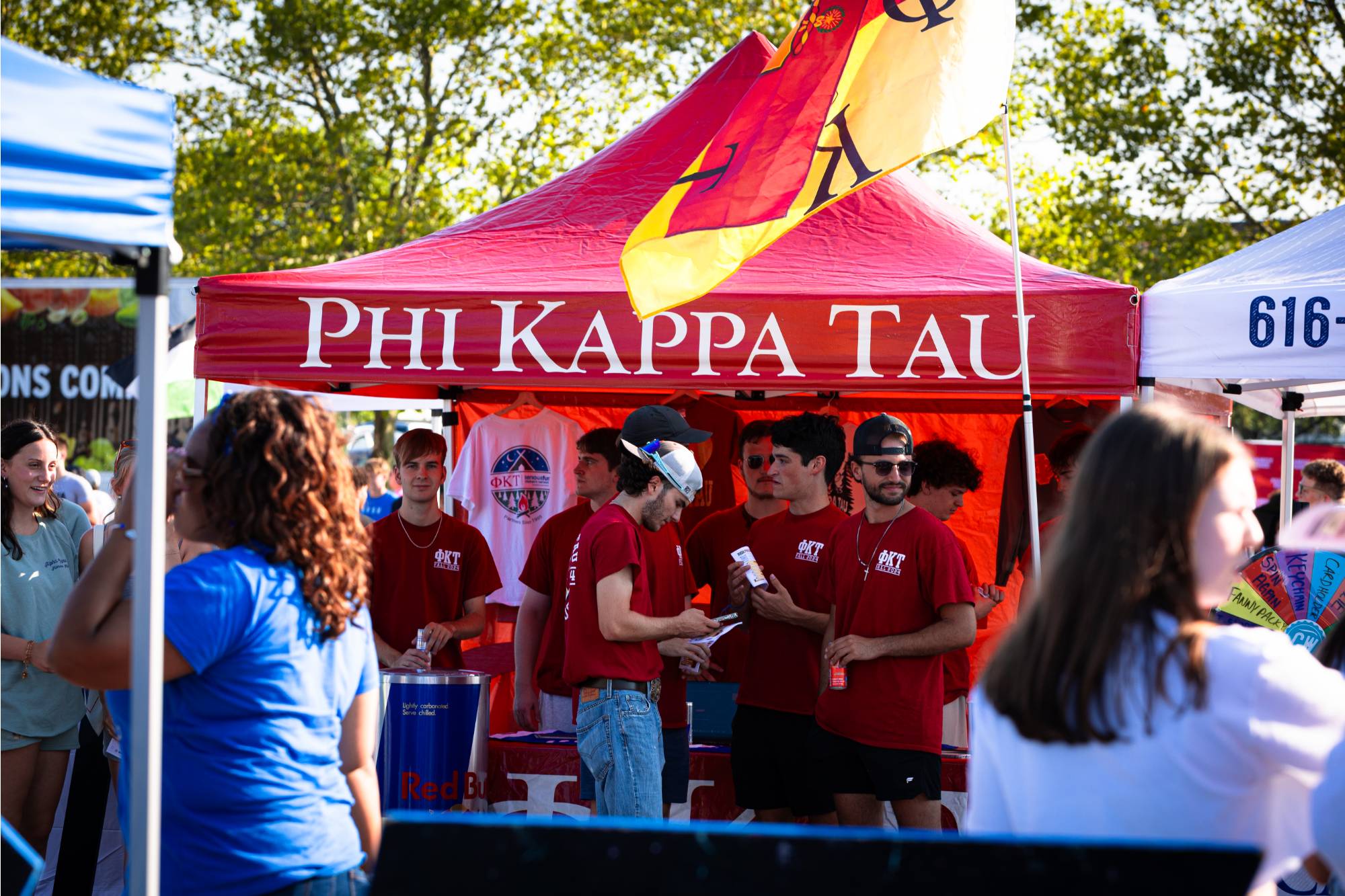 Students tabling at Campus Life Night